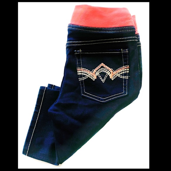 Girls denim elastic waist long denim shorts - Picture 2 of 5